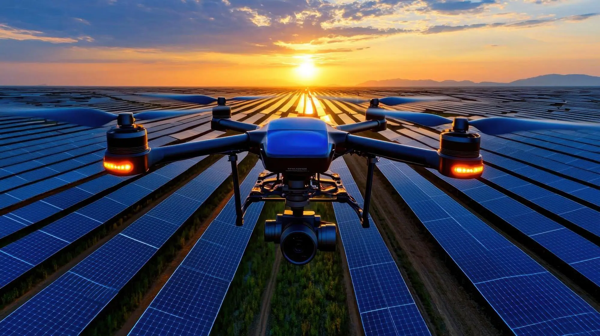 Pregledi sončnih elektrarn z droni